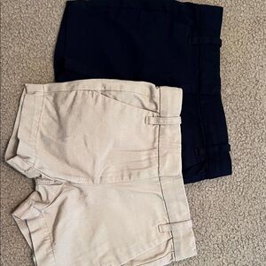 NWOT. Navy and Khaki Shorts Set